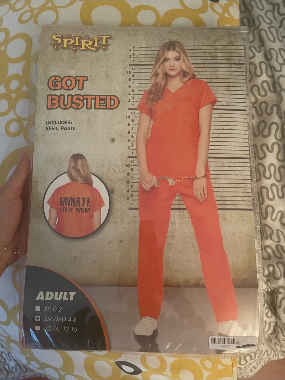 Spirit Women's Orange Inmate Costume Shirt & Pants